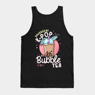 Powered by K-Pop and Bubble Tea - Anime T-Shirt Tank Top